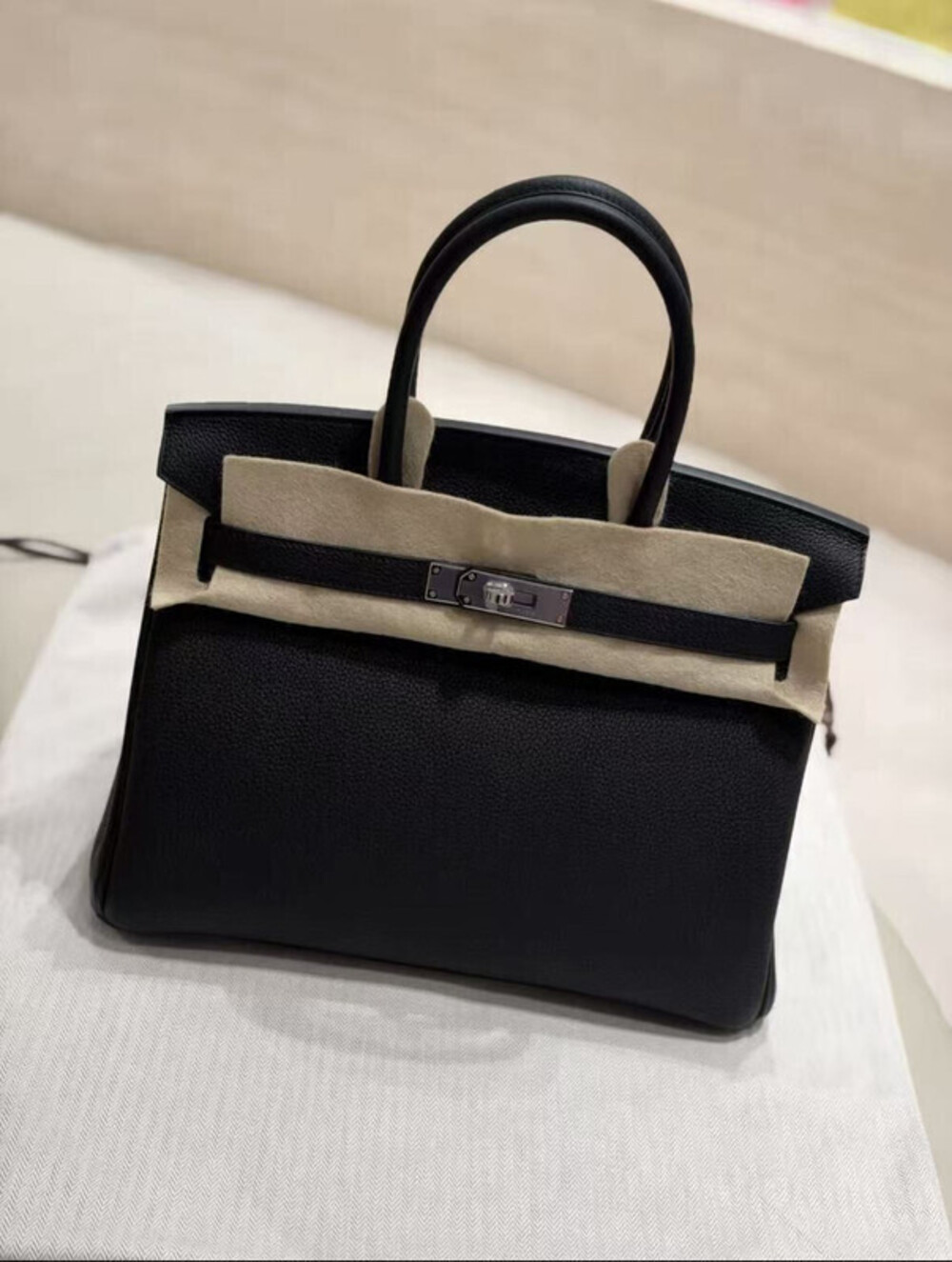 Herms Birkin 30 Black Bag